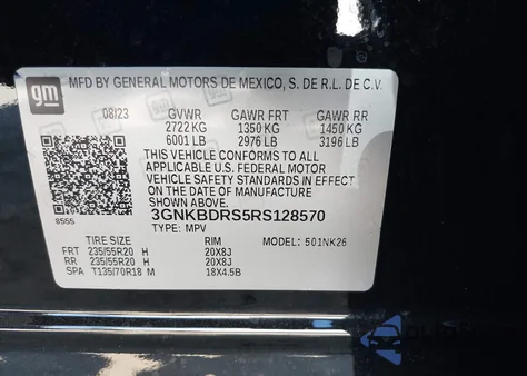 2024 Chevrolet Blazer Fwd 3Lt z USA, uszkodzony, nr VIN 3GNKBDRS5RS128570